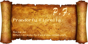 Prandorfy Fiorella névjegykártya